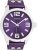 Oozoo Armbanduhr Basic mit Metallic Look Lederband 47 MM Violett / Metallic Violett C1080