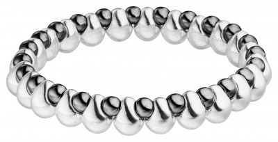 Tamaris Damen Armband Elli 18 cm Perlenband Silberfarben mit Nylon Zugband TF075