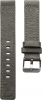 Oozoo Armband Uhrenband Uhrenarmband Leder Lederband mit Dornschließe Grau