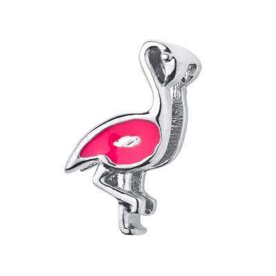 Kistanio Flamingo Charm Silberfarben für Mesh Charmband
