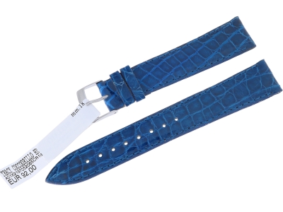 Morellato 18 mm Uhrenarmband in Blau aus Krokoleder mit Edelstahl Dornschließe A01X2197052065CR18