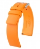 Hirsch Uhrenarmband Pure L aus Premium Caoutchouc Quick Release mit Dornschließe Orange