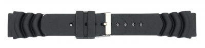 Eichmüller 20 mm Taucherarmband Schwarz PVC Ersatzarmband mit Dornschließe Breite 503-20