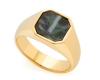 LEONARDO Damen Ring 17 Lira Edelstahl goldfarben mit Marmor 022173