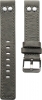 Oozoo Armband Uhrenband Uhrenarmband Leder Lederband mit Dornschließe Niete / Grau