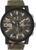Oozoo Herrenuhr mit Lederband 50 MM Black/Camouflage/Camouflage C10066