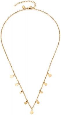 LEONARDO Damen Halskette Rica CIAO! Edelstahl Goldfarben mit runden Plättchen 40 + 5 cm 018784