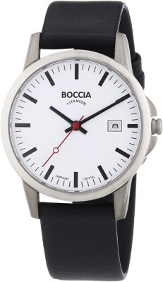 Boccia Herren-Armbanduhr XL Titanium Analog Quarz Leder 3625-05