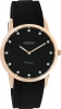 Oozoo Vintage Damen Armbanduhr mit Silikonband 38 MM Rosegoldfarben / Schwarz / Schwarz C20179
