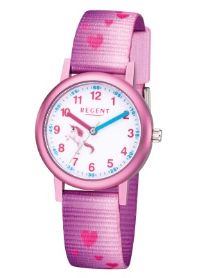Regent Armbanduhr für Mädchen Junioruhr Kinderuhr mit Pferde Zifferblatt Quarz F-1207