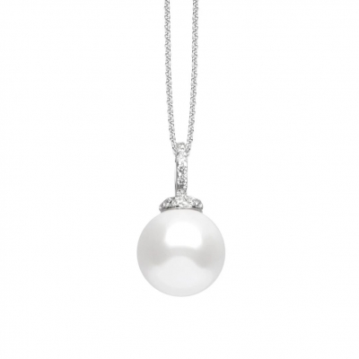 NANA KAY Fashion Pearl Halskette Silber Silber mit Zirkonia ST946