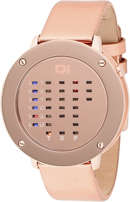 The One Damen Armbanduhr mit binärer LED Zeitanzeige IRR320RB1