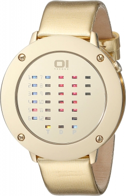 The One Damen Armbanduhr mit binärer LED Zeitanzeige IRR315RB1