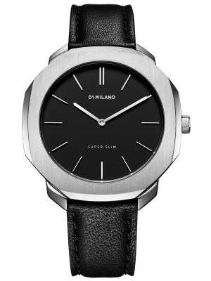D1 Milano Super Slim Damen Armbanduhr Analog Quarz Leder Schwarz Sslj01 Uhrenonline24