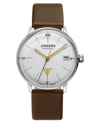 Junkers Damenuhr mit Lederband Serie Bauhaus Ladies Datum 6073-4