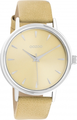 Oozoo Damen Armbanduhr mit Lederband 42 MM Senfgelb / Senfgelb C10827