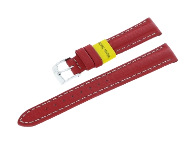 Morellato 16 mm Uhrenarmband in Rot aus Echtleder mit Edelstahl Dornschließe A01U3995999999MO01
