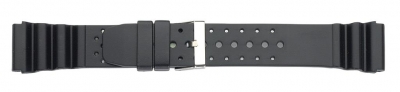 Eichmüller Taucherarmband Schwarz PVC Ersatzarmband mit Dornschließe 18 mm Breite 502-18