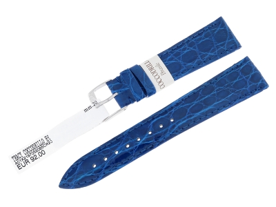 Morellato 20 mm Uhrenarmband in Blau aus Krokoleder mit Edelstahl Dornschließe A01X2197052065CR20