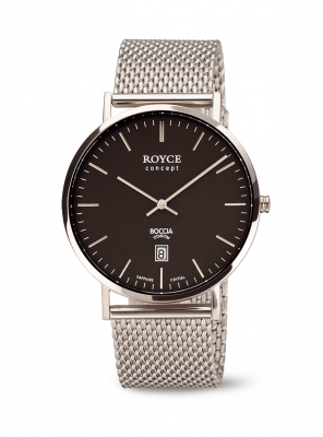 Boccia Royce Herren Armbanduhr mit Milanaisearmband Titan 3634-05