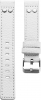 Oozoo Armband Uhrenband Uhrenarmband Leder Lederband mit Dornschließe Niete / Weiß