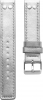 Oozoo Armband Uhrenband Uhrenarmband Leder Lederband mit Dornschließe Niete / Silber