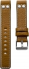 Oozoo Armband Uhrenband Uhrenarmband Leder Lederband mit Dornschließe Niete / Cognac