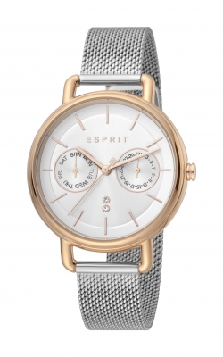 Esprit Damenuhr Ellen Multi Armbanduhr mit Milanaisearmband ES1L179M0115