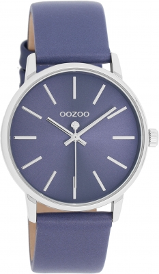 Oozoo Damenuhr mit Lederband Color Line 35 MM Blauviolett / Blauviolett C11064