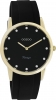 Oozoo Vintage Damen Armbanduhr mit Silikonband 38 MM Goldfarben / Schwarz / Schwarz C20178