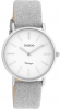 Oozoo Vintage Armbanduhr mit Glitzer Lederband 32 MM Silberfarben / Weiß / Silberfarben C20155