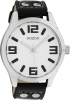 Oozoo Armbanduhr Basic Line mit Lederband 47 MM Weiß / Schwarz C1053